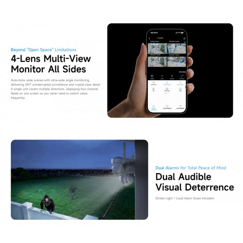VSTARCAM smart κάμερα CS623FR, four-lens, 2MP, WiFi, PTZ, SD, IP66
