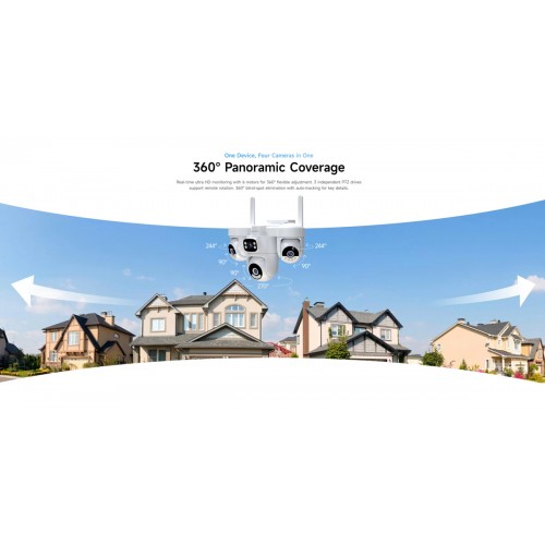 VSTARCAM smart κάμερα CS623FR, four-lens, 2MP, WiFi, PTZ, SD, IP66
