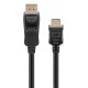 GOOBAY καλώδιο DisplayPort σε HDMI 80521, 4K/60Hz, 18 Gbps, 2m, μαύρο