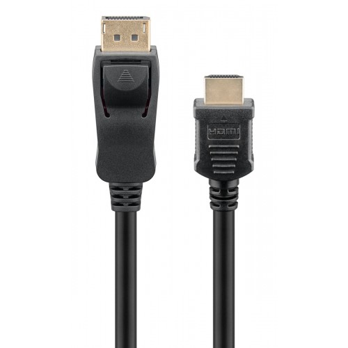 GOOBAY καλώδιο DisplayPort σε HDMI 80523, 4K/60Hz, 18 Gbps, 5m, μαύρο