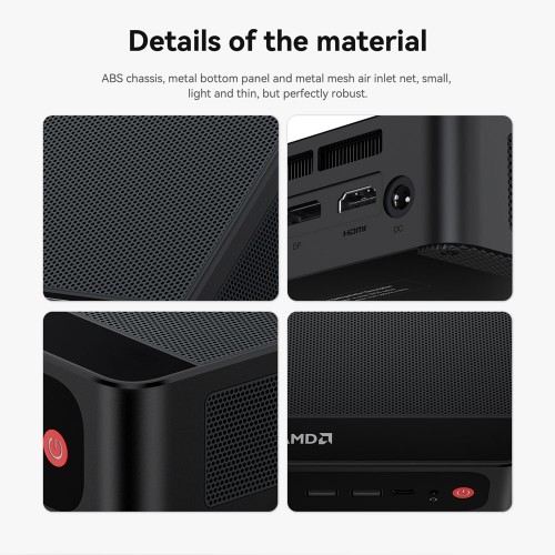 BEELINK mini PC SER5 Max, AMD Ryzen R7 7735U, 24GB, 500GB M.2, Windows 11 Pro