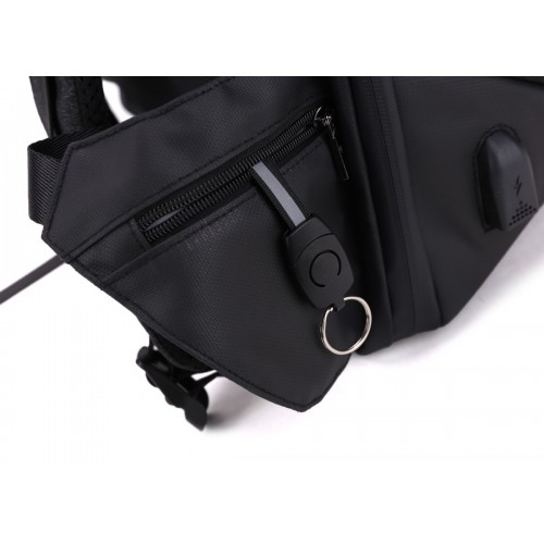 ARCTIC HUNTER τσάντα πλάτης B00208 με θήκη laptop 15.6", λουκέτο TSA, 24L, γκρι