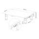 BRATECK επιτραπέζια βάση AMS-7 για οθόνη 17-32", 3x USB 3.0, 20kg